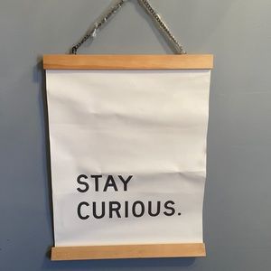 Hanging sign stay curious wall decor target bohemian minimalist free people chic